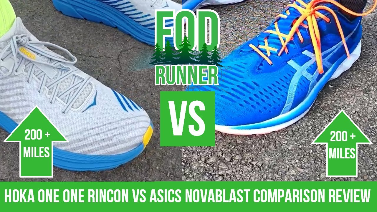 Hoka One One RINCON vs Asics NOVABLAST Comparison REVIEW | FOD Runner ...