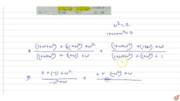 If `omega` is a non-real cube root of unity, then `(1+2omega+3omega^2)/(2+3omega+omega^2)+(2+3