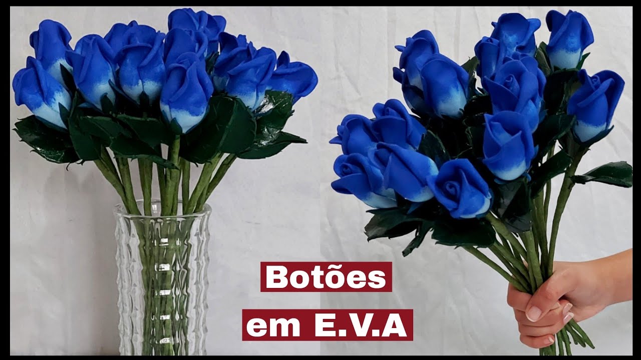 Como fazer botões de rosas, em E.V.A, sem frisador