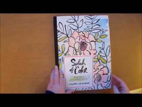 Painterly Days Watercolor Books: Woodland and Flowers Adult Coloring Book  Review, and Flipthrough 