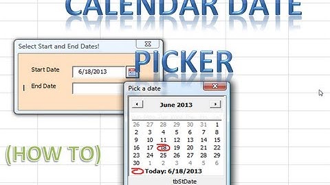 Excel VBA USERFORMS #25 Date Picker Calendar revealed! Loop through Userforms and Controls  Example