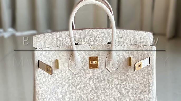 Hermes Special Order HSS Birkin 25 Sellier Craie and Sesame Gold Hardware  Epsom Leather