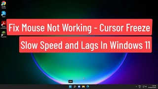 fix mouse not moving - cursor freeze, slow speed and lags in windows 11