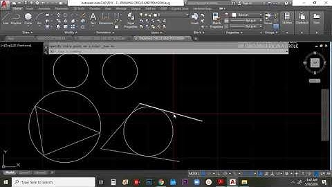 3 DRAWING CIRCLE AND POLYGON USING AUTOCAD