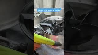 Professional Matte Black Car Rim Painting Transformation Process