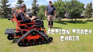 Trying out the Action Track Chair | all terrain wheelchair