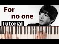 Como tocar "For no one"(The Beatles) - Tutorial y partitura