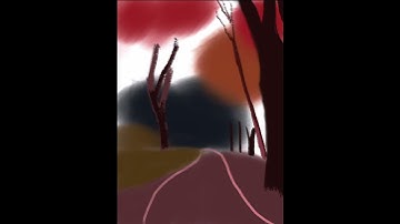 Enchanted Autumn Forest with Vibrant Colors Speed Paint Time Lapse #shorts #procreate #digitalart