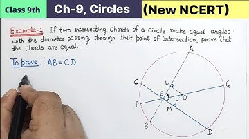 Class 9th Chapter 9 Circles Example 1 New NCERT  Maths CBSE pattern | If two intersecting chords of