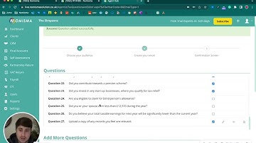 How to add custom questions to the self-assessment questionnaire within Nomisma