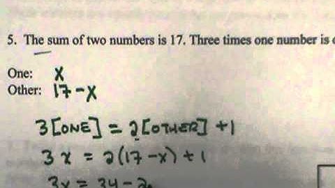 Sum of two numbers Word Problem