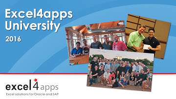 Excel4apps University 2016