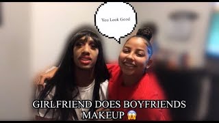 GIRLFRIEND DOES BOYFRIENDS MAKEUP 1ST TIME EVER ! (HILARIOUS)