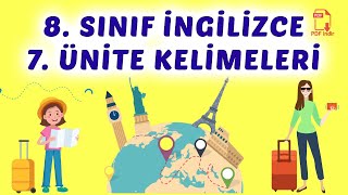 8. Sınıf İngilizce 7. Ünite Kelimeleri | Tourism