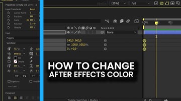 How to change After effects highlight Color - Tutorial