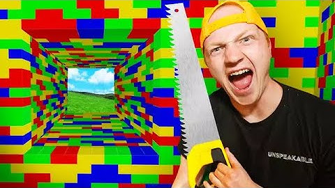 ESCAPING 100 LAYERS OF LEGOS! (100FT DEEP!)