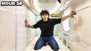 TRAPPED FOR 24 HOURS IN A POD HOTEL! *HELP*