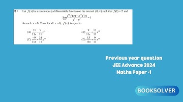 JEE ADVANCED | Paper-1 Q-1 2024 Maths  #iit #jee #pyqs #maths