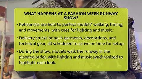 What Happens At A Fashion Week Runway Show? - Conventions Network