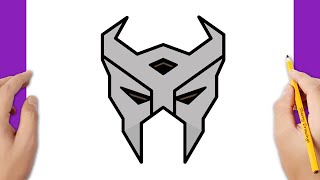 HOW TO DRAW TRANSFORMERS LOGO TERRORCON