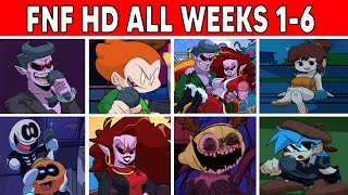 Friday Night Funkin' HD Full Game All Weeks 1,2,3,4,5,6 (Cutscenes,Ending,Extras)[FNF HD MOD\/HARD]