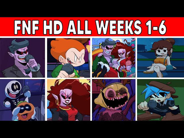Friday Night Funkin' HD Full Game All Weeks 1,2,3,4,5,6 (Cutscenes,Ending,Extras)[FNF HD MOD/HARD] class=