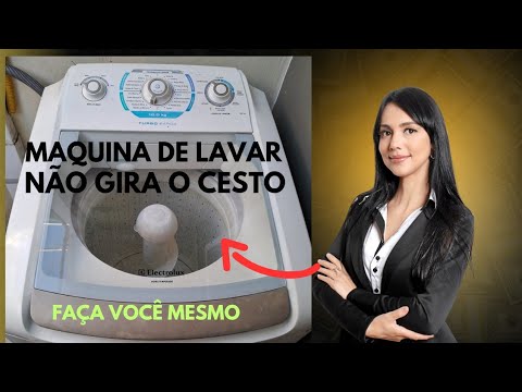 Maquina de lavar roupa não gira o cesto na hora da centrífugar - YouTube