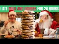 EATING AND TRAINING LIKE SANTA FOR A 24 HOURS | Milk and Cookies Diet