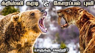 கோரப்பல் புலி vs க்ரிஸ்லி கரடி | Saber Toothed Tiger vs Grizzly Bear | Savage Empire