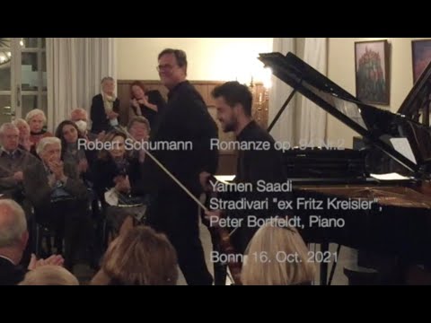 Schumann Romanze,Yamen Saadi,Violin + Peter Bortfeldt, piano live 2021