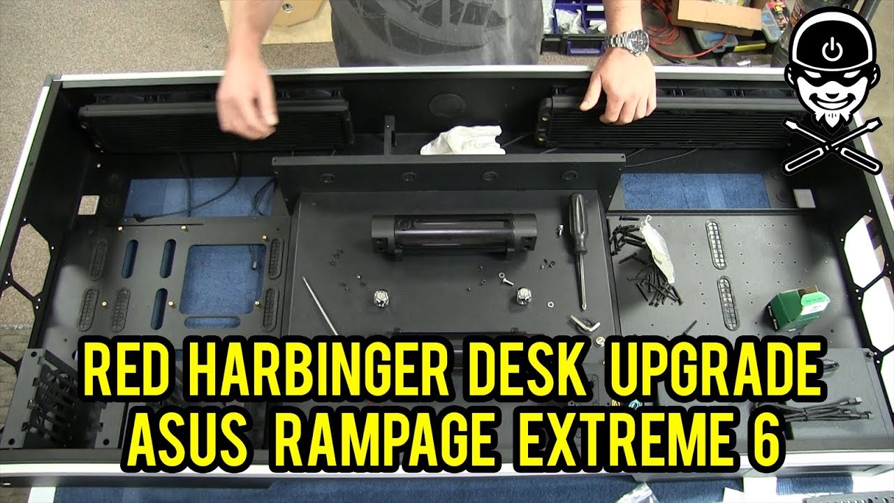 2018 Red Harbinger Desk Build 2 0 With Asus Rog Rampage Vi Extreme