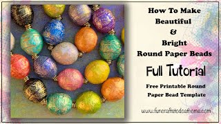 How To Make Round Paper Beads - I share My Secrets - And I Have a New Free Template For You To Use.🤗 screenshot 5