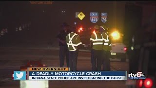 Man arrested after motorcycle crash on I-465 leaves 1 dead