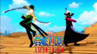 Zoro VS Mihawk - Epic First Fight Gameplay | One Piece: Ambition