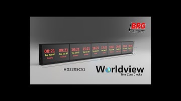 HD22X5C51 Worldview Time Zone Clock by BRG Precision Products