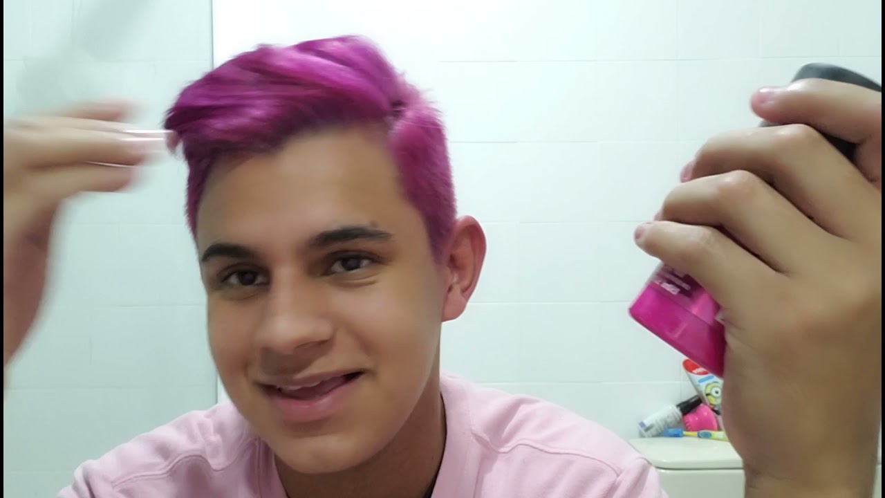 Tonalizando o cabelo: do verde ao rosa sem descolorir! #hair #cabelo #pink