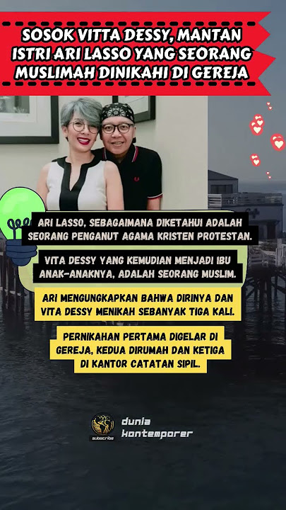 Sosok Vitta Dessy, Mantan Istri Ari Lasso yang Seorang Muslimah Dinikahi di Gereja #shortvideo