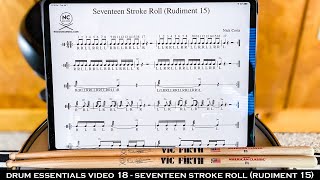 Drum Essentials Video 18 - Seventeen Stroke Roll (Rudiment 15) | NickCostaMusic.com