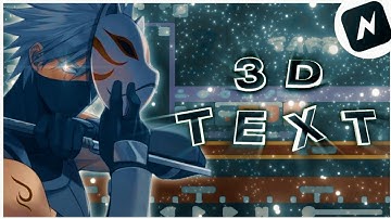 3D Text like Script - Node Video Tutorial