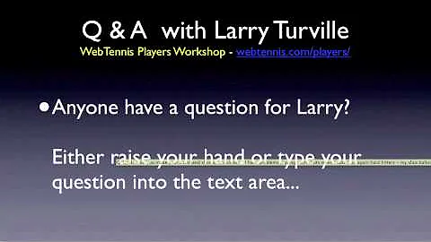 Tennis Webinar - Larry Turville & Brent Abel