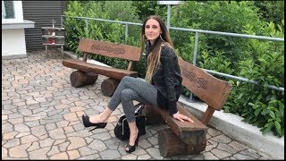 Lara walking in High Heels Platform Plateau peep toe pumps Gift spazieren zum Biergarten ootd