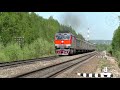 Пассажирский поезд №375 Воркута - Москва штурмует затяжной подъём!