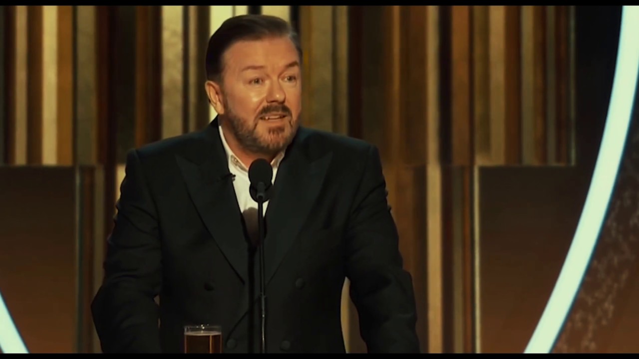 Ricky Gervais roasts Hollywood | uses Golden Globes - YouTube