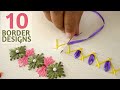 Mix Two Techniques in Your Hand Embroidery Border Designs | DIY Stitching