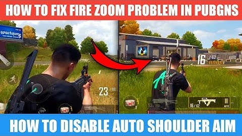 How To Fix Fire Zoom Problem In Pubg New State | How To Disable Auto Shoulder Aim in Pubgns