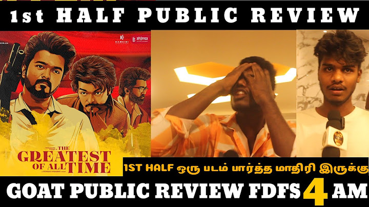 THE GOAT 1st HALF PUBLIC REVIEW | GOAT REVIEW |Thalapathy Vijay | Venkat Prabhu | Goat Review