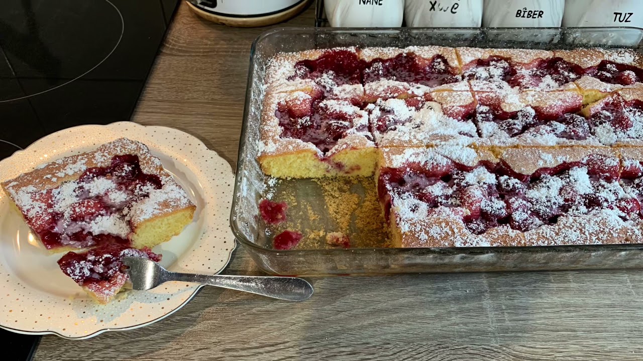 كيكة الكرز الالمانية الشهية جدا بمقادير بسيطة 💁‍♀️