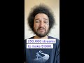 How much do artists earn from streaming apps? | #Shorts