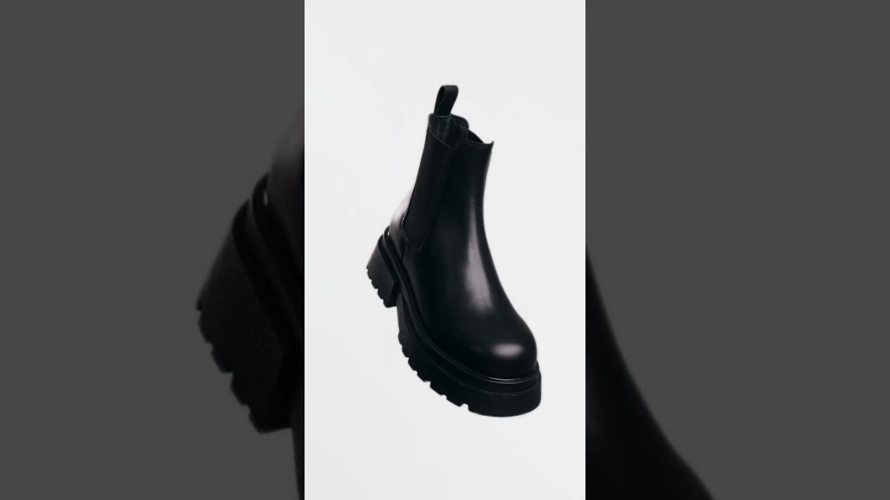 Carousell Zara Plateau Boots Flat Lace-up Boots