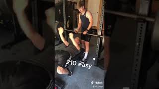 210 bench for unofficial national record